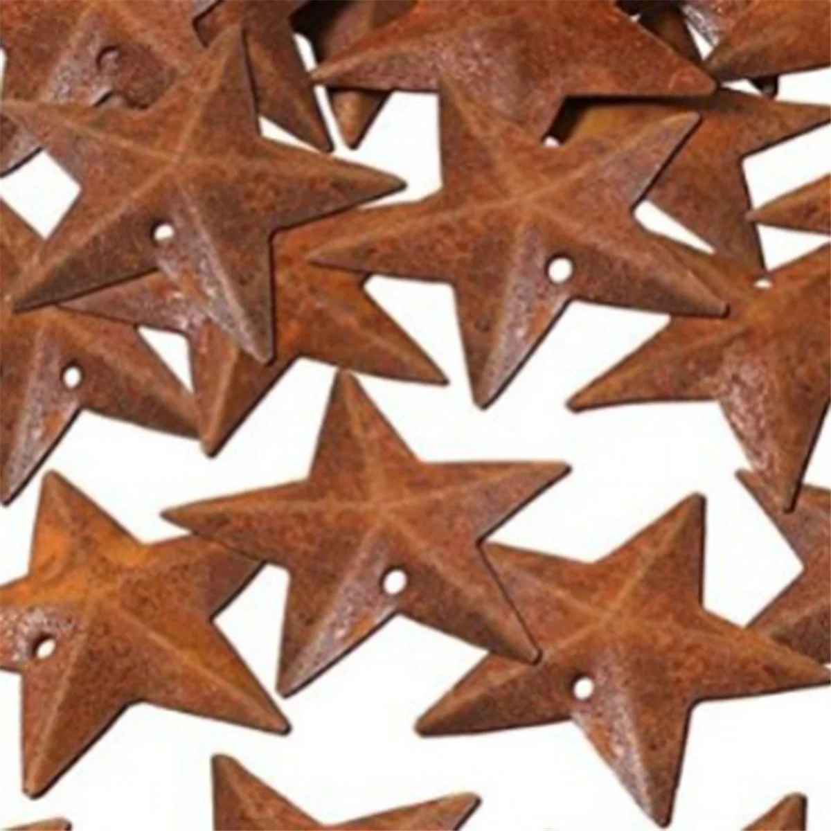 A17Z Rusty Metal Barn Star. Vintage Country Decorative Star with Hole for Rustic Decoration for Christmas Holidays