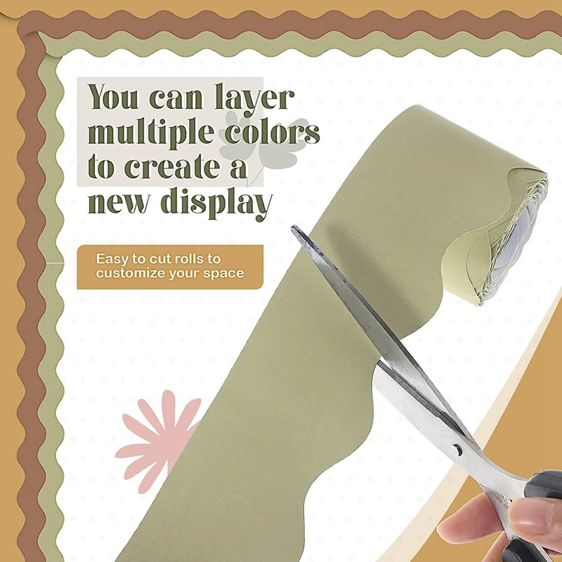 1Set For Bulletin Board Scalloped Bulletin Board For Classroom Bulletin Board Decor Paper