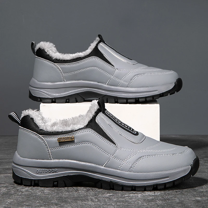 Winter Plus Samt-Sneaker für Herren, große Größen 49 50, rutschfeste Outdoor-Freizeitsportschuhe, bequeme, leichte Herren-Wanderschuhe – Detail 17