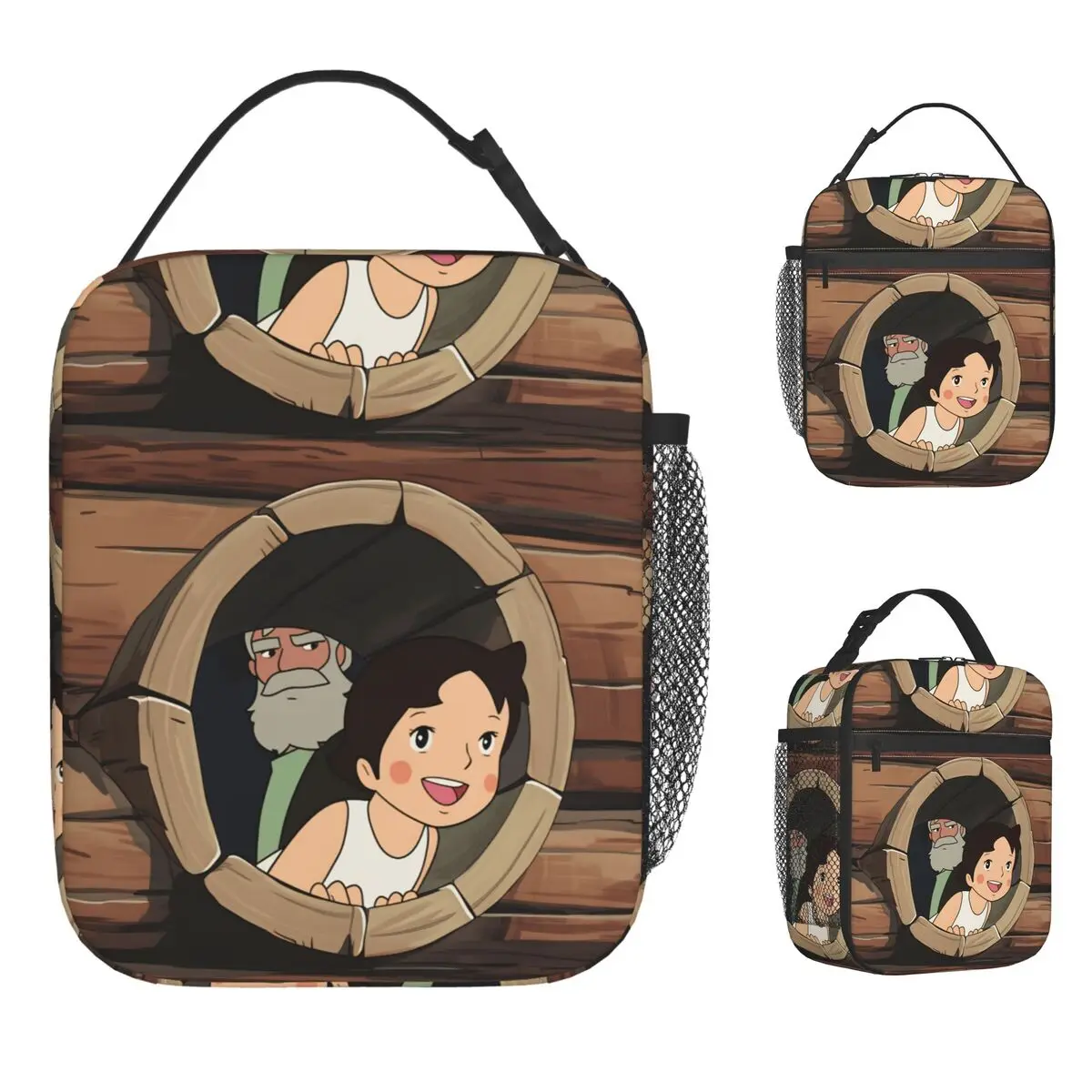 

Сумка для обеда Heidi Peter And Grandpa Alps, портативная сумка-холодильник для пикника, сумка для еды для мужчин, из оксфордской ткани, на заказ