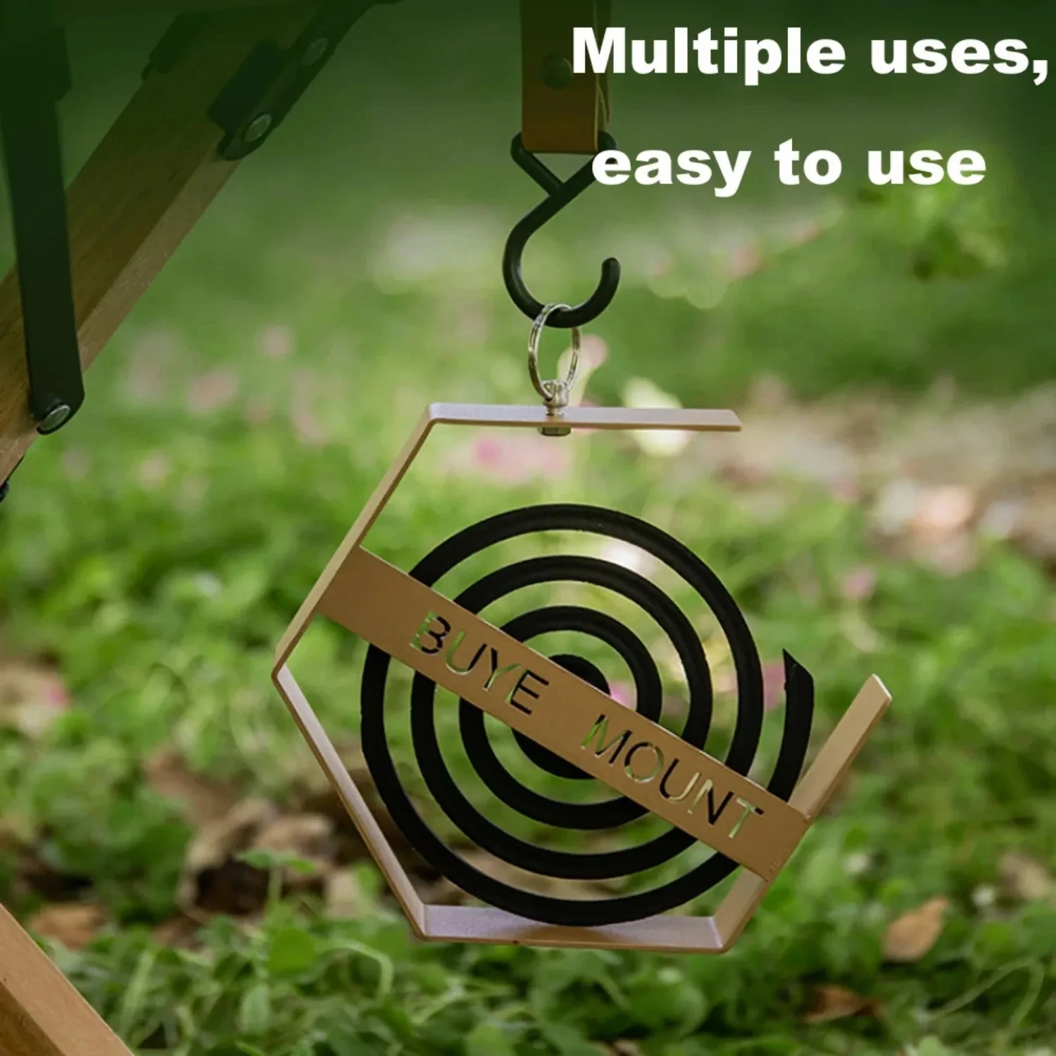2026 New Outdoor Hanging Mosquito Coil Holder Black Camping Supplies Hiking Tourist Mosquito Coil Tray Essential Camping Tool