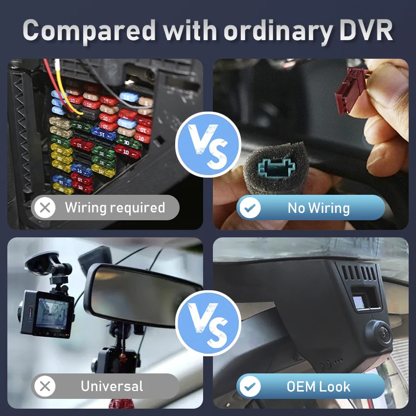 4K 2160P DVR per auto Wifi Installazione semplice Dash Cam Camera per BMW 1 2 3 5 7 Serie X1 X2 X3 X5 X6 BMW Mini 2012-2022 UHD DashCam