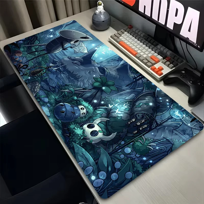 Hollow Knight Anime Mouse Pad Large Keyboard Lockrand Desktop Game Mat Rubber Non-slip Carpet PC Convenient Washable 90x40 80x30 view 3