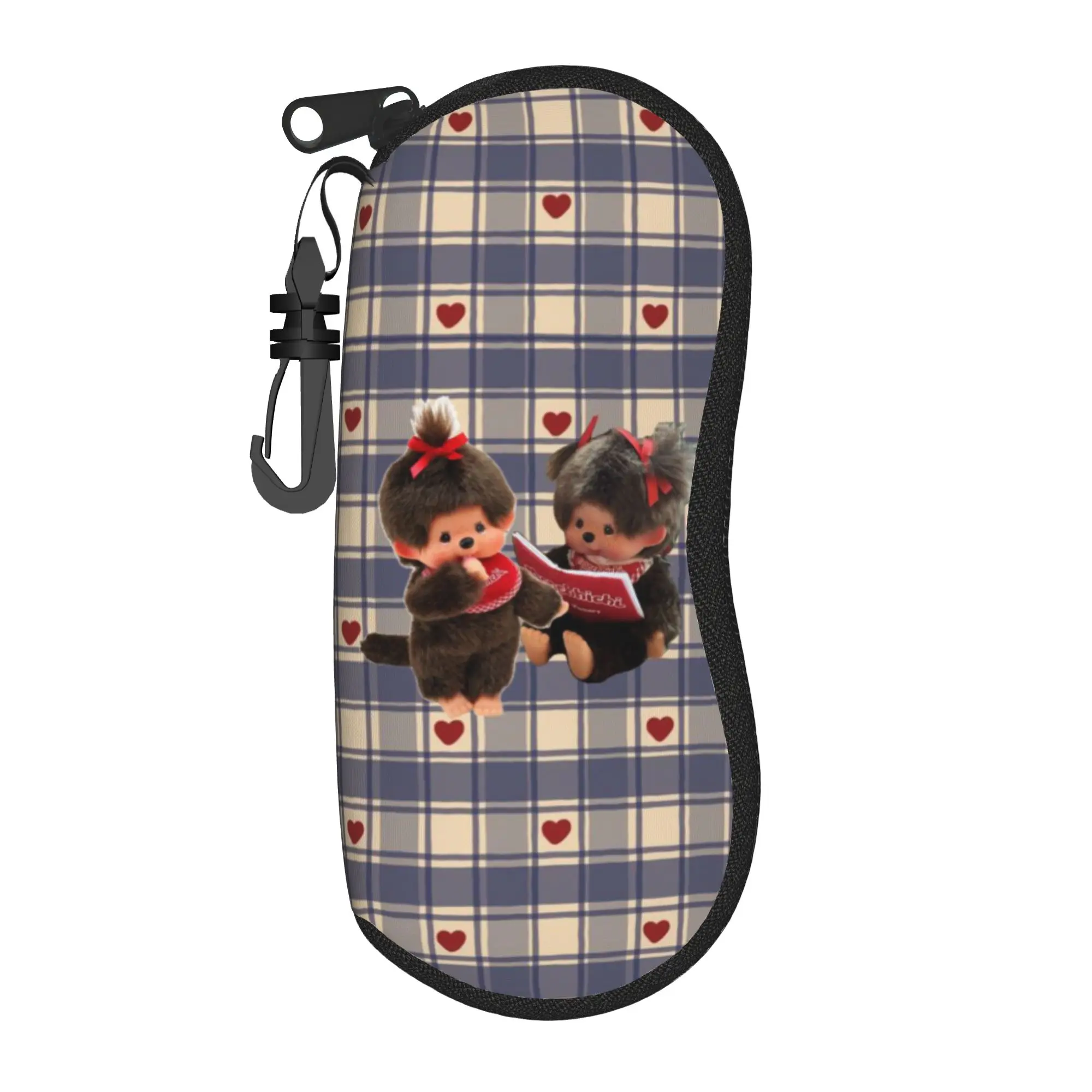 Monchhichis Glasses Case Gifts For Women  Box  Reading Protector Print Eye Contacts Case