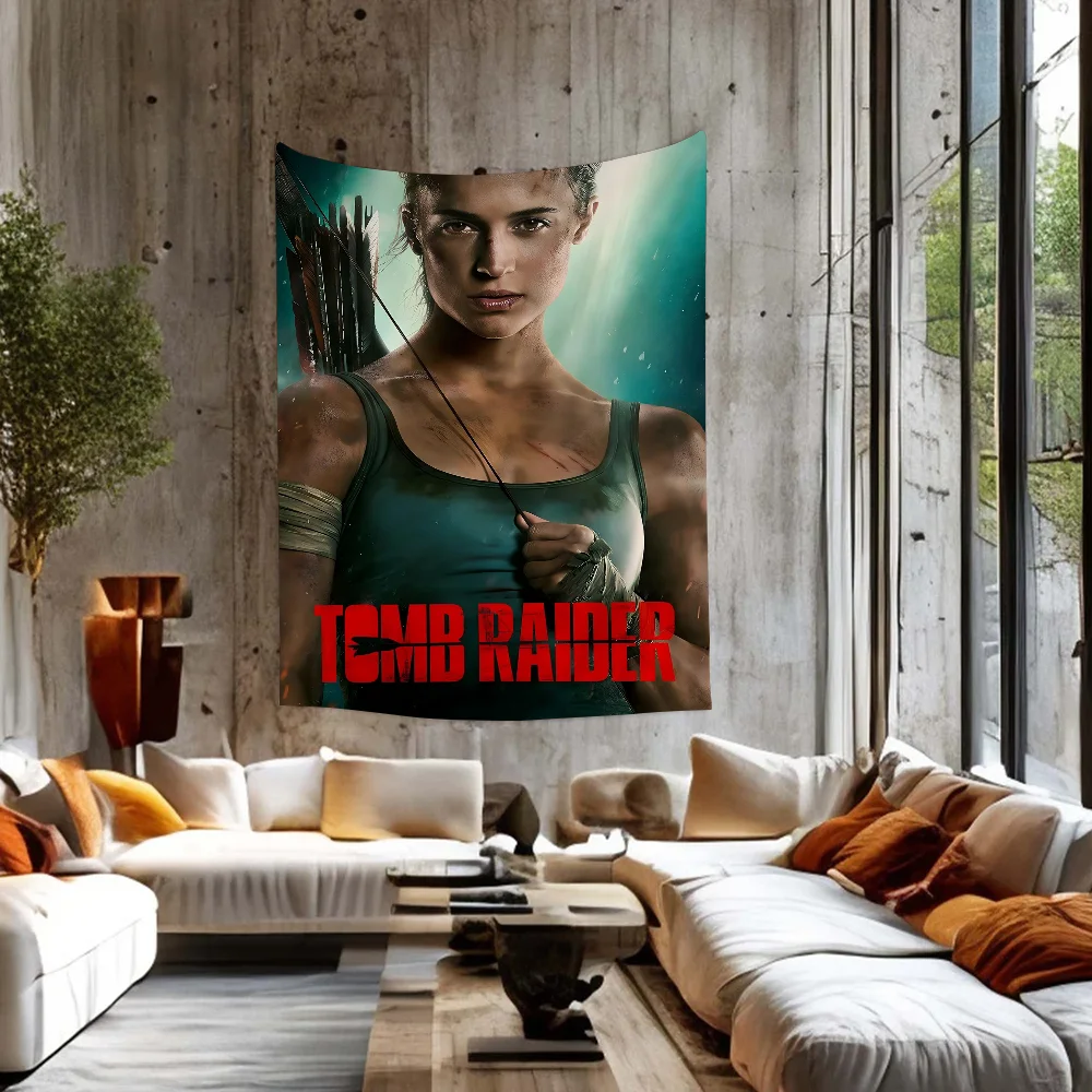 

Tomb Raider Printed Large Wall Tapestry Hanging Tarot Hippie Wall Rugs Dorm Home Decor