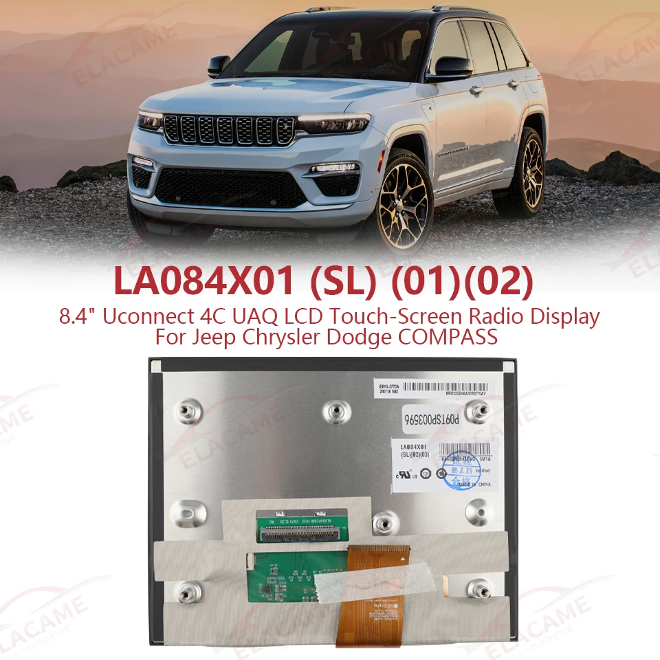 LA084X01(SL)(01) LA084X01(SL)(02) LA084X01(SL)(03) 8.4Inch LCD Touch Display Screen Panel Digitizer For Dodge Chrysler Jeep