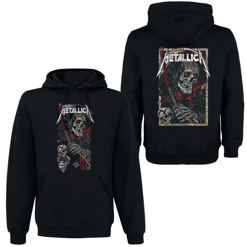METALLICA Band Rock Dark Wind Hoodie Herren Street Hip Hop Top Bequemer Kapuzenpullover Herbst/Winter Persönlichkeit Herrenbekleidung – Detail 15