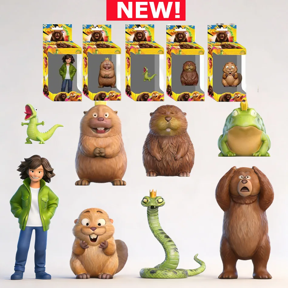New Model Hoppers Beaver Transformation Plan Action Figures Cute Cartoon PVC Model Toy Gift for Kids