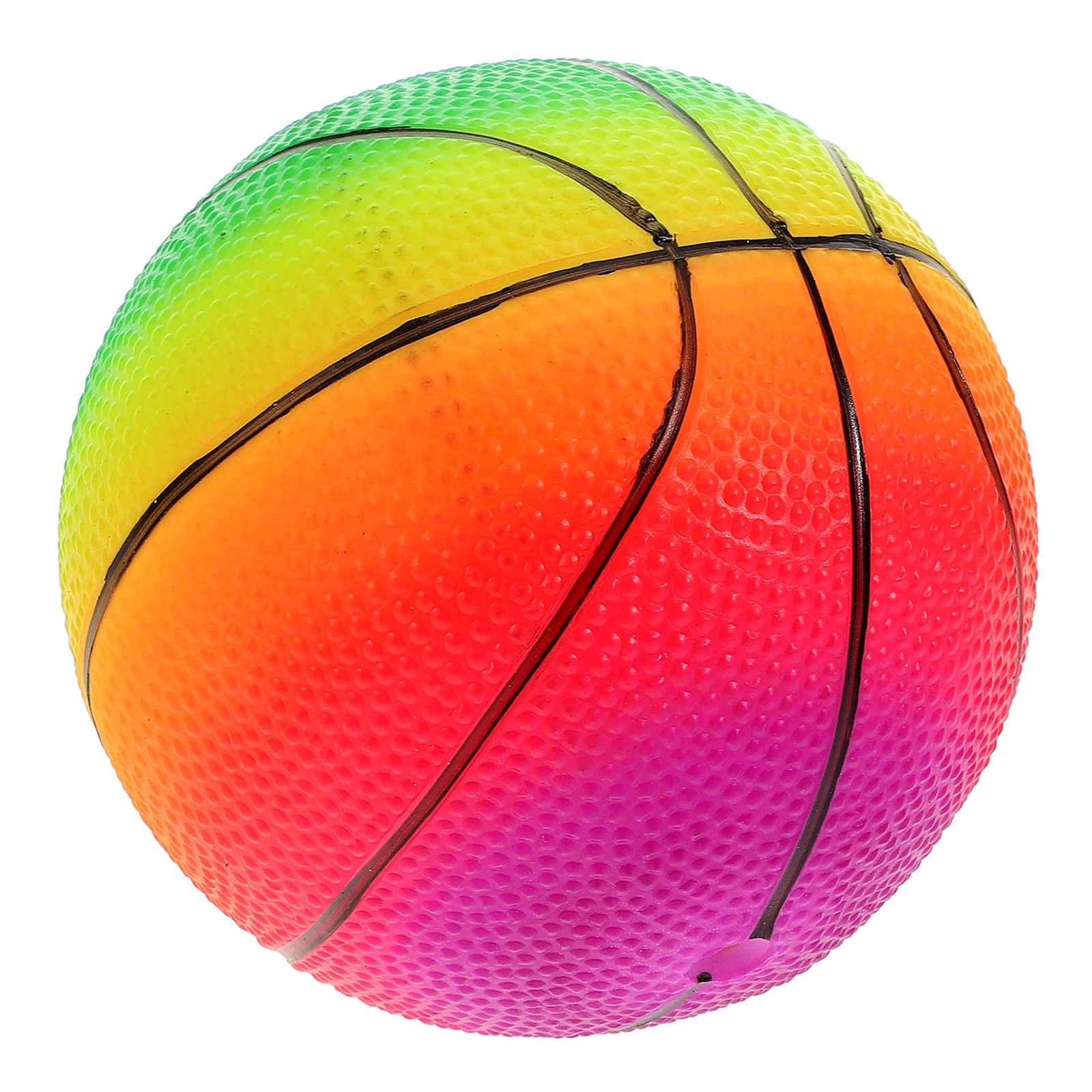 Two-color Rainbow Ball Child Toddler Kids Toys Pvc Inflatable Sports Multicolor Basketball