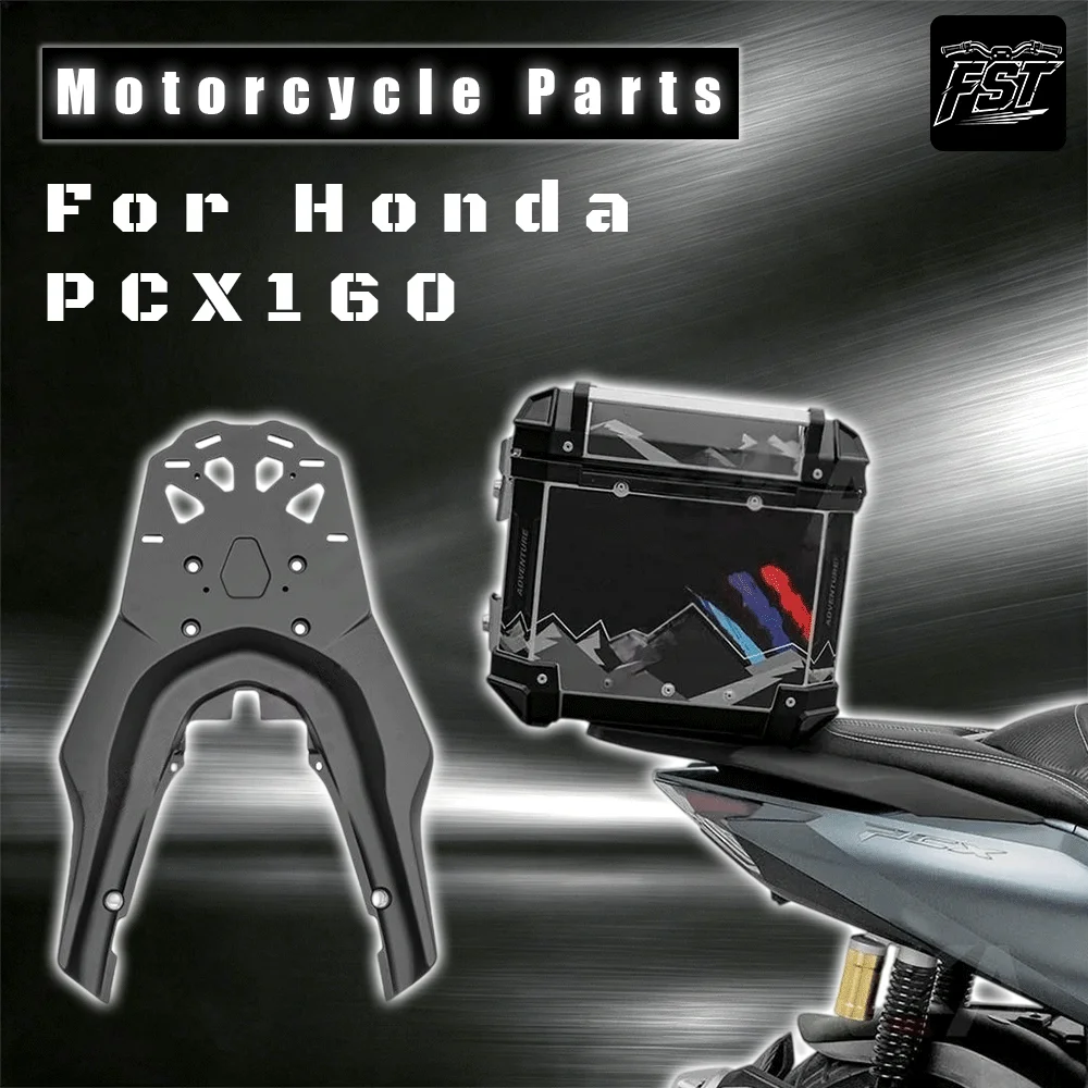 For Honda PCX160: Modified aluminum alloy rear rack/top box mount/rear support bracket—reinforced rear grab rail.