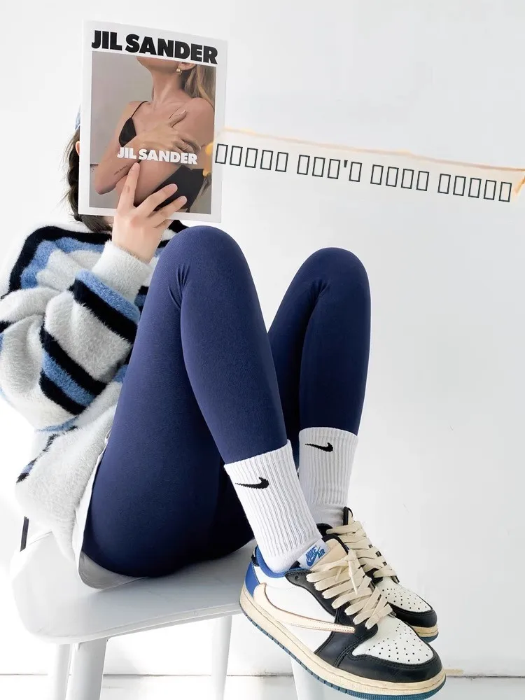 ハイウエスト痩身ヨガパンツ女性の春夏薄いデニムアークスキンフィットパンツベースレイヤー9点パンツ