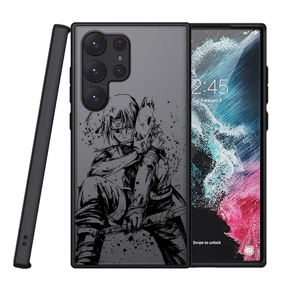 U-Uzumaki Anime Matte Coque For Samsung S23 5G Cases Galaxy S20 FE S21 S22 Ultra S10 S8 S9 Plus Fundas U-Uchihas-Sasukes-Itachis