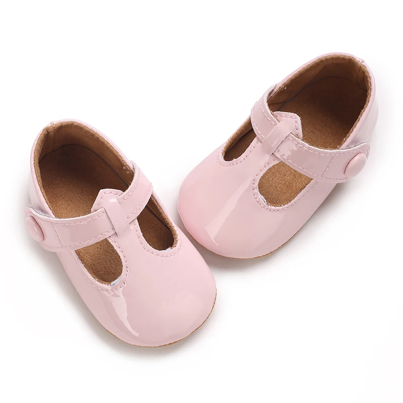 Lente en herfst babyprinsesschoenen Wandelschoenen met zachte zolen voor kinderen Enkele schoenen voor meisjes Veelzijdige leren babyschoenen