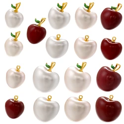ZHUKOU Red Apple Cherry Imitation Pearl Earrings Charms for Jewellery Making DIY Jewellery Pendant Accessories:VD1696-VD1701