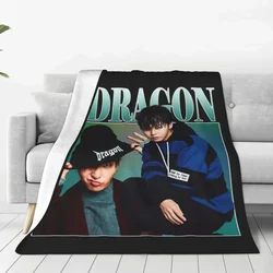 G-Dragons Flannel Blanket Big Bangs Kpop Music Warm Soft Throw Blanket for Couch Chair Sofa Bed Travel Bedspread Sofa Bed Cover