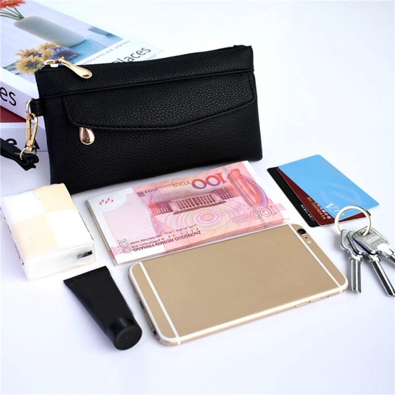 Fashion Mini Coin Purse Multi-functional PU Leather Wallet Money Bag Short Small Multi-Card Women Clutch Card Holder image 4