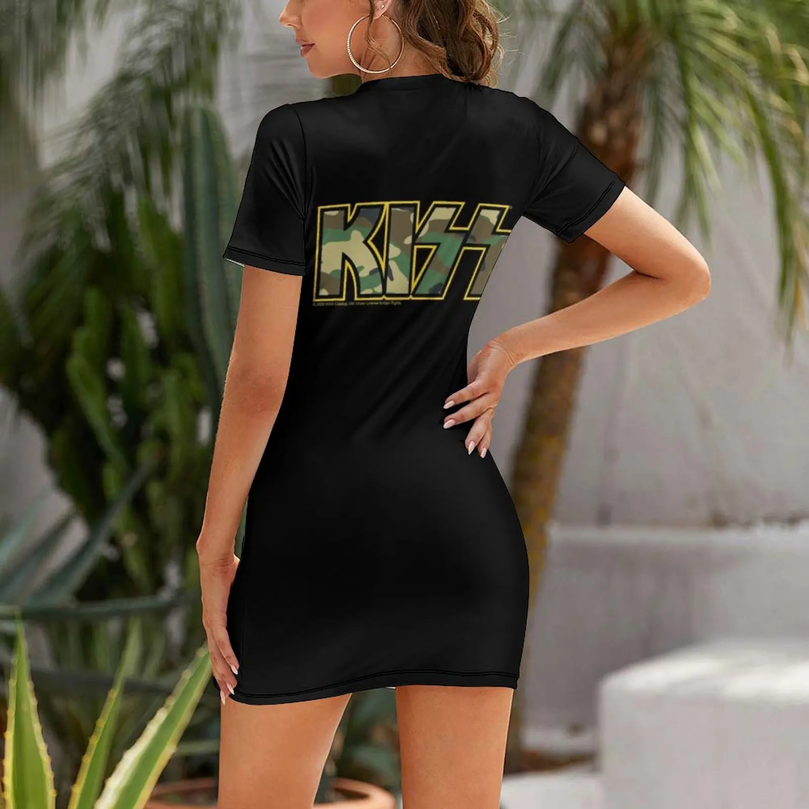 Kiss Camo logo Short Sleeved Dress women's summer dresses 2025 dresses korean style summer women's dress 2025