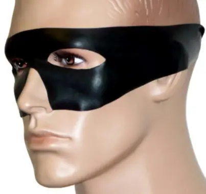 Latex Hood Rubber Eye Mask Handmade Black Open Eyes Sexy Halloween Cosplay Costumes for Men Women