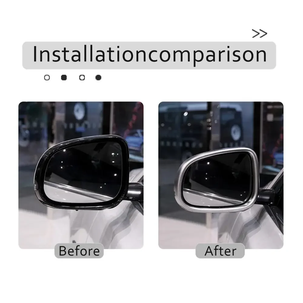 ABS Silver Exterior Side Rearview Mirror Frame Trim Cover For Jaguar XE 2015-20 / XF 11-2020 XJ/XJL 2010-2016 Car Accessories