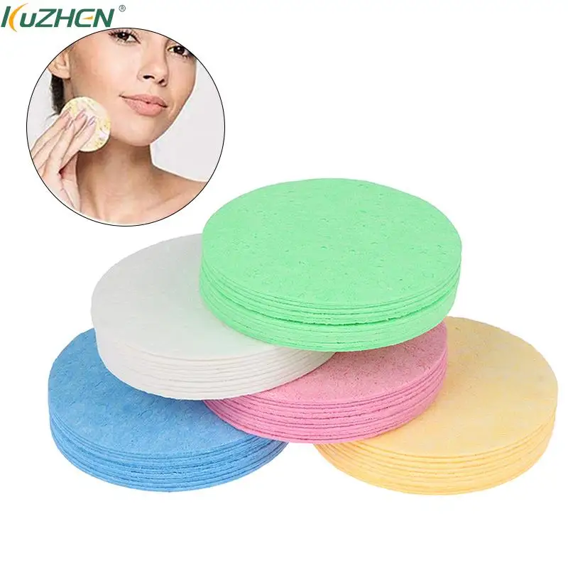 10Pcs Sponge Cleaning Compression Soft Facial Wash Puff Cleanser Comfortable Sponge Puff Spa Exfoliating Face Care Tool Makeup