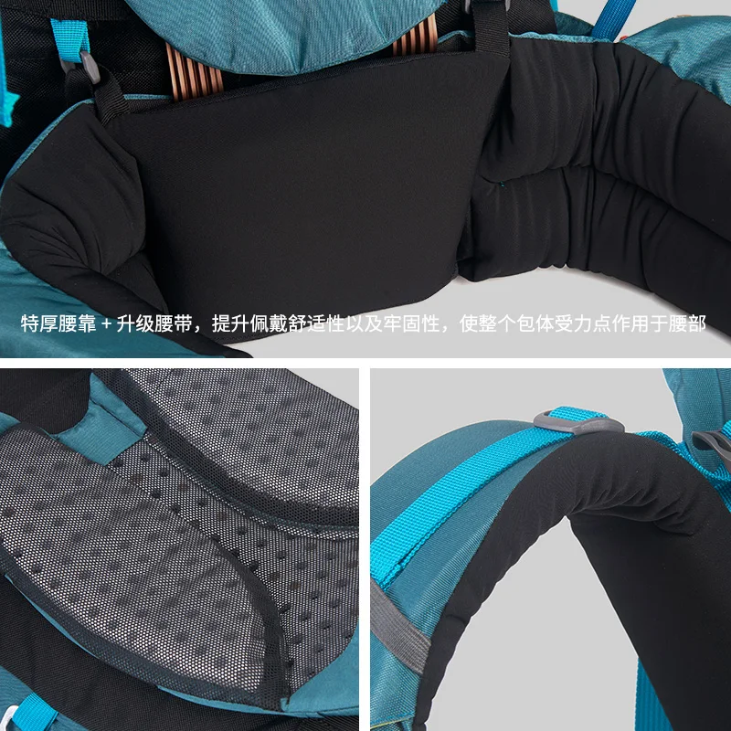 Imagem -02 - Naturehike-mochila de Viagem ao ar Livre Bolsa Profissional com Sistema de Suspensão Mochilas de Acampamento Bolsas de Escalada de Caminhadas 45l 55l 65l