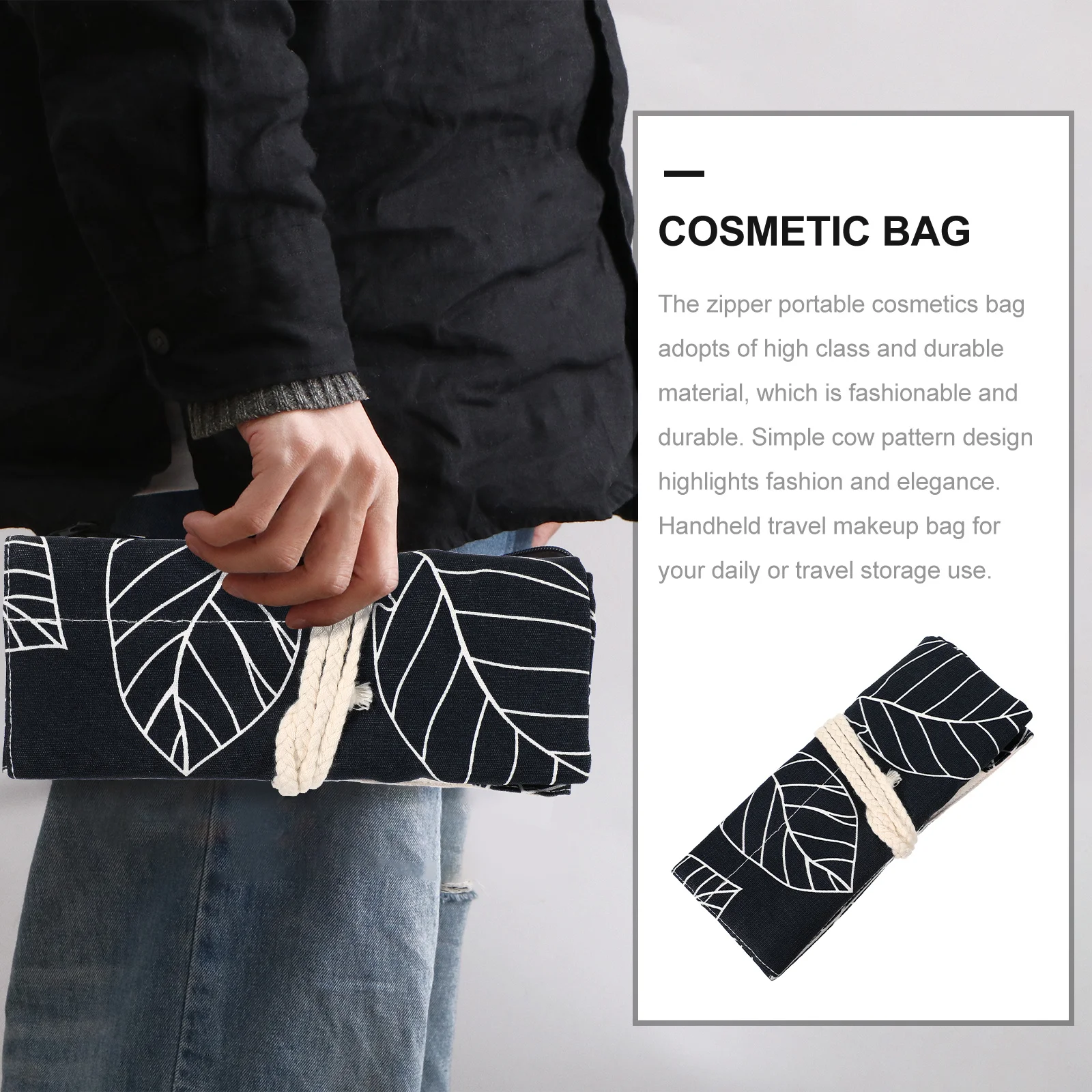 

Pen Bag Capacity Brush Rolling Case For Makeup Pencil Container Organizer Travel Storage Pouch Holder