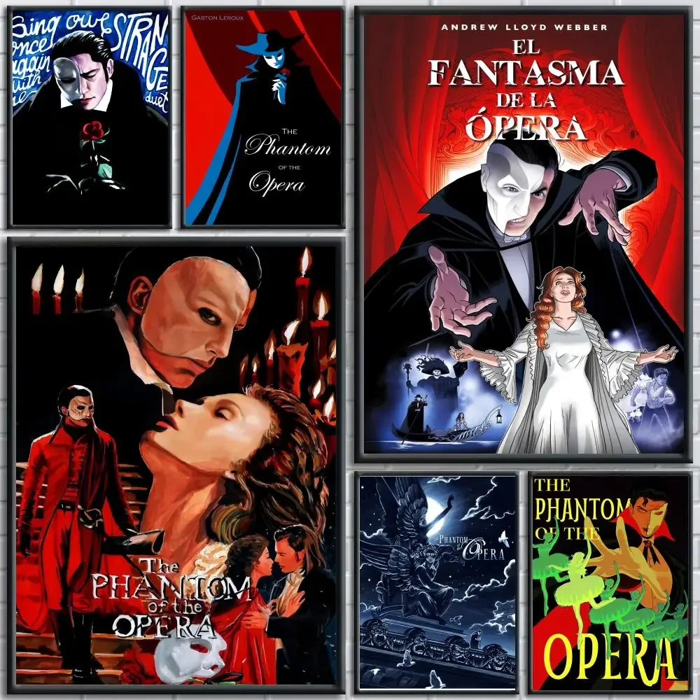 The P-Phantom of the Opera Painting Calligraphy Wall Art Canvas Poster Premium Home Decor Print for Living Room Bedroom