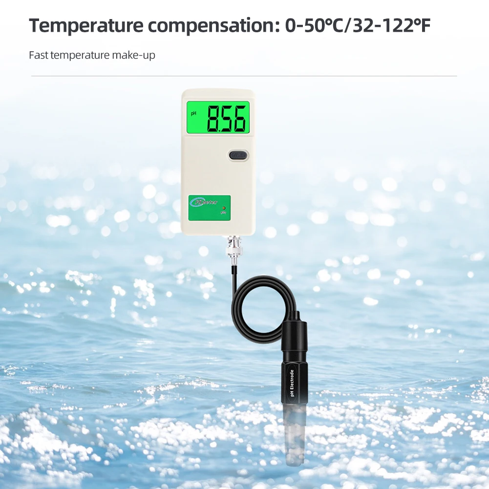 Digital PH Meter Water Quality Tester Smart Sensor High Precision Mini Water Quality Monitor 0-14 PH Detector for Pool Aquarium