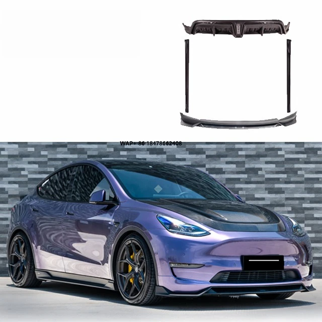 

Комплект обвесов для Tesla Model Y 2021-: передний и задний бамперы, боковые пороги, аксессуары для автомобиля, новые запчасти, передний сплиттер, накладки на крылья