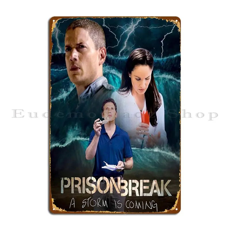 Prison Break Season 5 Metal Sign Iron Wall Decor Cinema Mural Club Tin Sign Poster