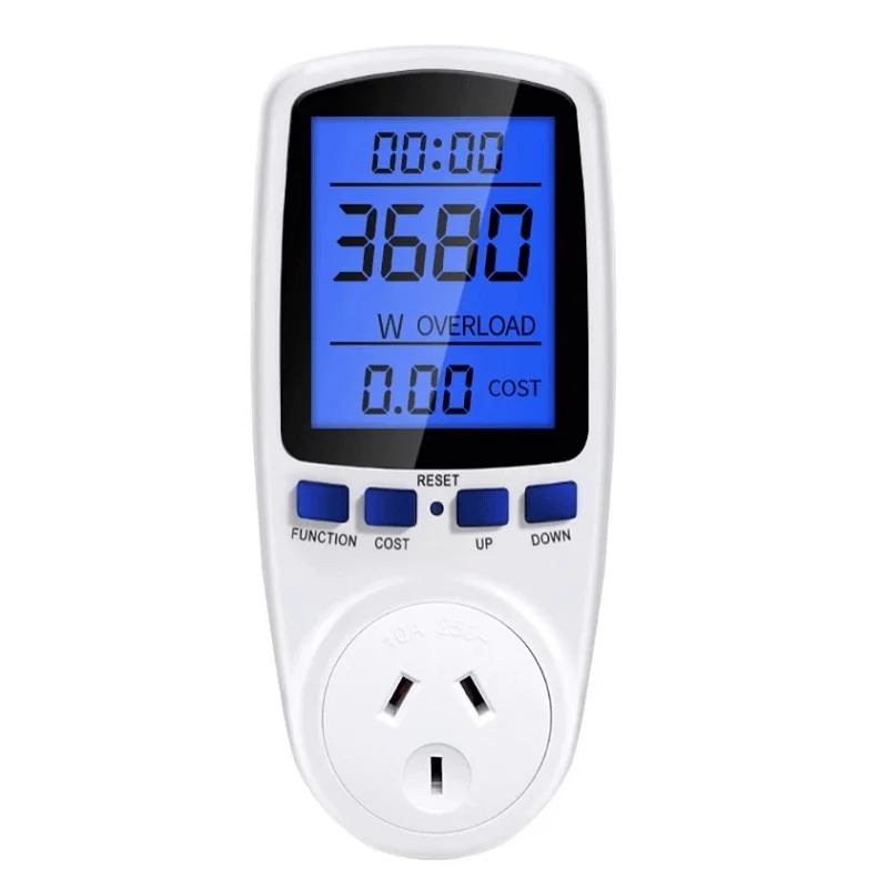 Digital LCD Power 220V Meter Wattmeter Socket Wattage Kwh Energy Measuring Outlet EU Plug Overload Protection 7 Display Models