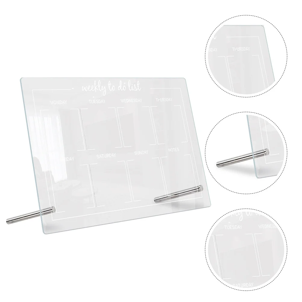 

1 комплект, акриловая доска для заметок, настольная доска для сухого стирания с ручкой для домашнего офиса, школы, заметки для сообщений, товары для дома