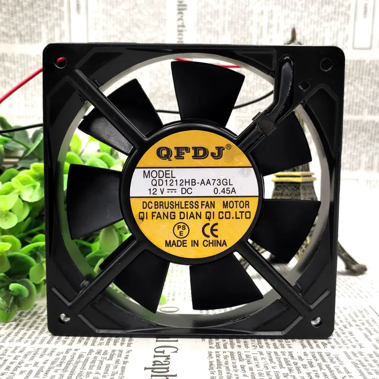 

QFDJ QD1212HB-AA73GL DC12V 0.45A 2WIRES 12025 DC FAN