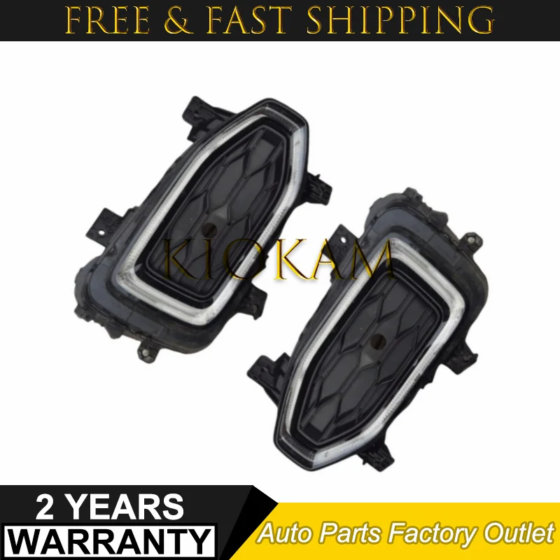 1 Pair Left & Right LED DRL Indicator Turn Signal Light Kit 2GA941055 2GA941056 for VW T-Roc 17-21 Front Fog Light Accessories