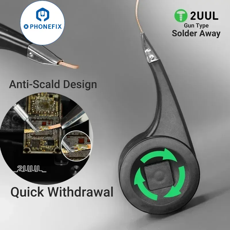 

2UUL DW21 медный фитиль для распайки 2,0 м * 2 мм, быстросъемная сварочная оловянная присоска для сотового телефона, материнская плата, инструменты для ремонта BGA