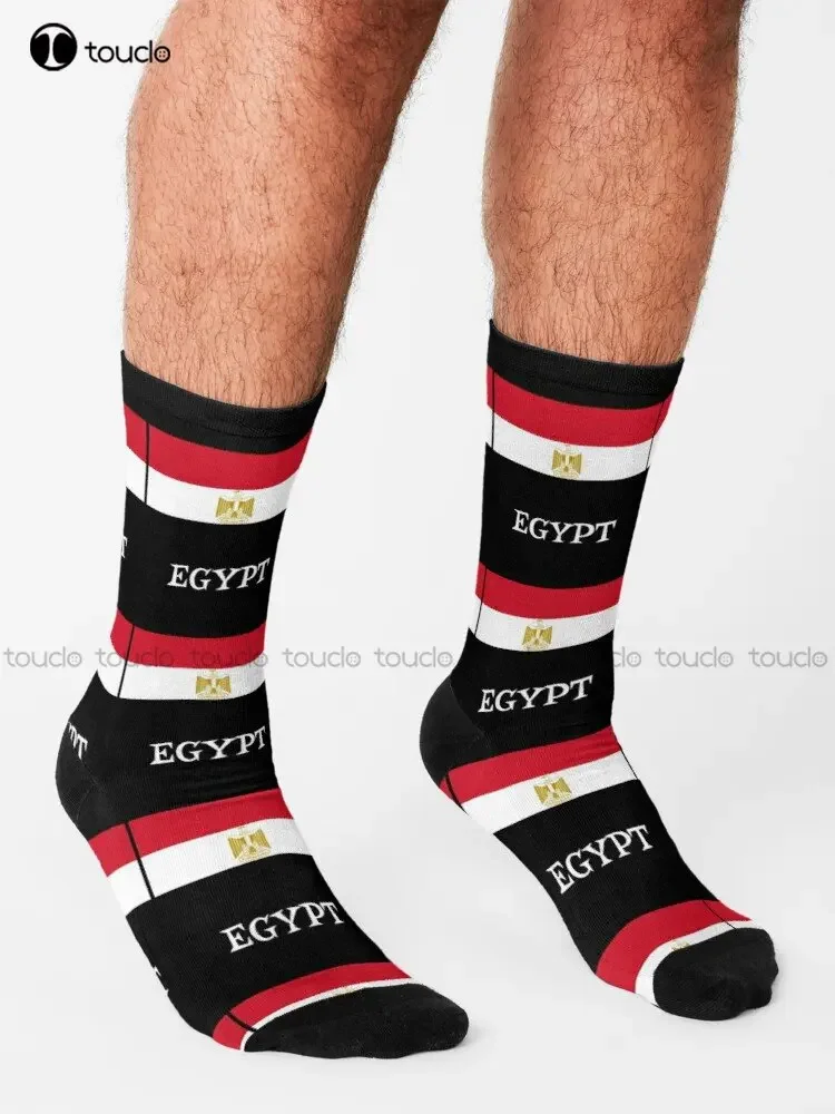 Egypt National Country Flag Patriotic Sport Socks Slipper Socks For Women 360° Digital Print Custom Gift Streetwear Cartoon