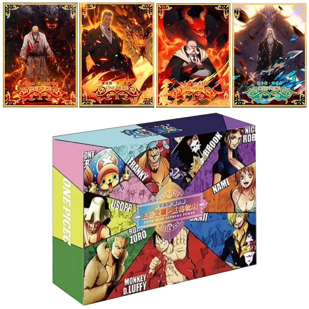 

Wholesale One Piece Cards Luffy Anime Booster Box Rare Anime Playing Game Card Metal Card Diamond Card Children Toy Gift