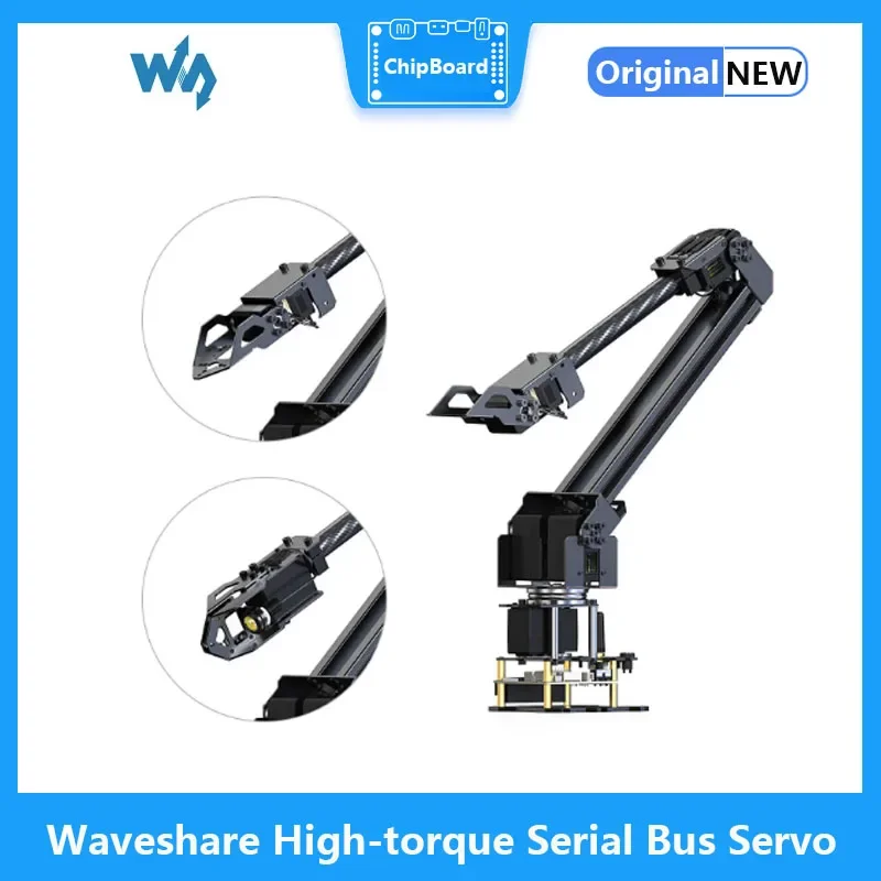 Waveshare High-torque Serial Bus Servo, RoArm-M2-S Desktop Robotic Arm Kit, Based On ESP32, 4-DOF,  Wireless Control