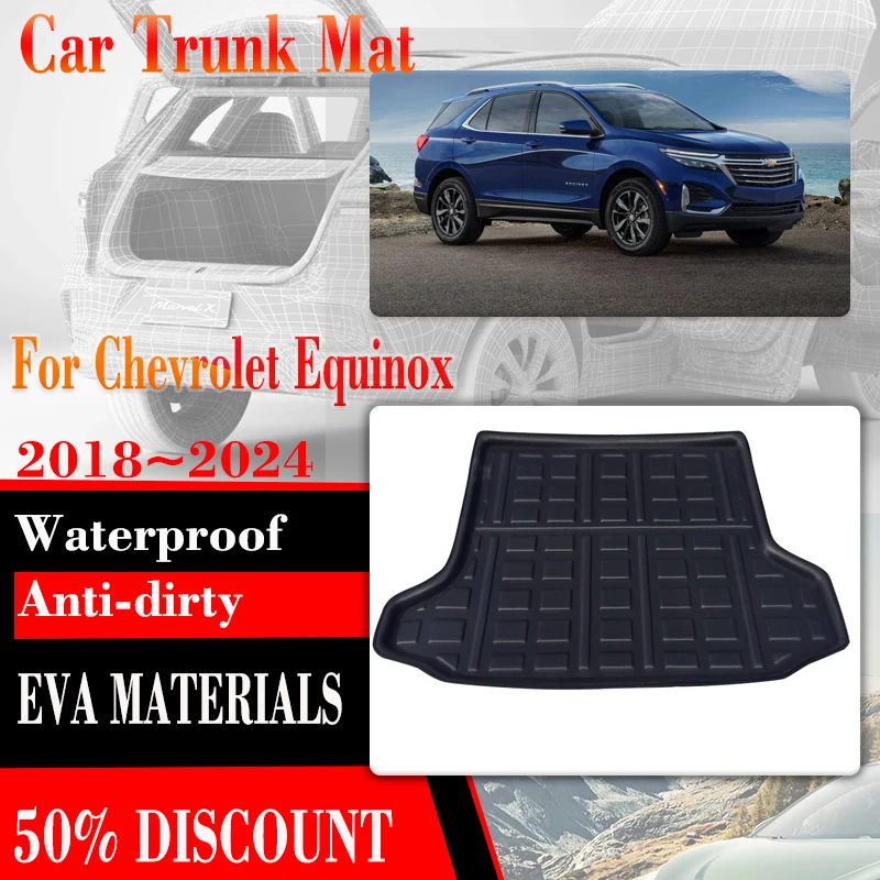 

Car Rear Trunk Mats For Chevrolet Holden Equinox MK3 2018~2024 Waterproof Rugs Car Trunk Storage Carpets Tapete Auto Accessories