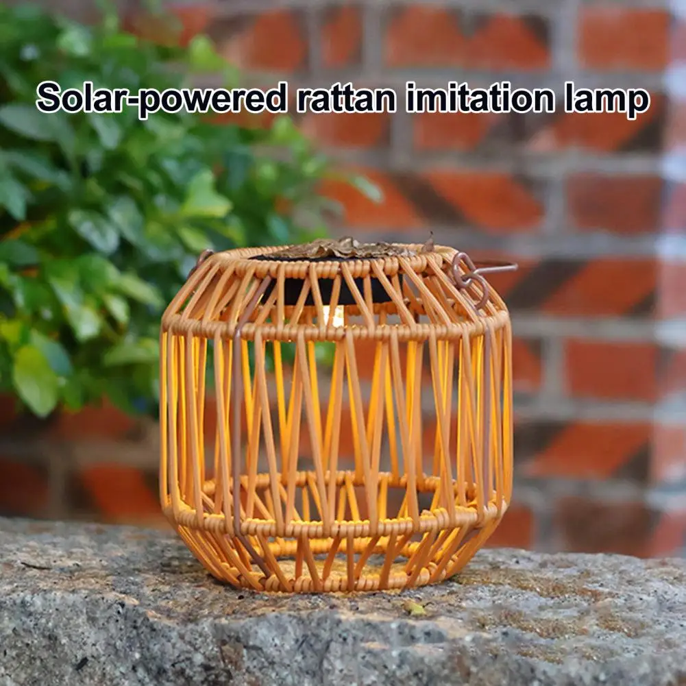 

LED Decorative Solar Lanterns Durable Weatherproof Rattan Lights for Outdoor Garden Decoration Solar Powered Lighting Wholesale
