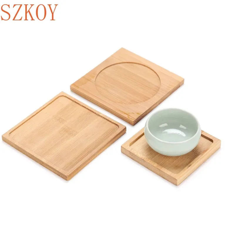 1PC 8 Design Flower Pot Holder Fleshy Bonsai Pad Bamboo Tray Wooden Flowerpot Tray Home Office Decor Sadzarka Doniczki Mata Stojak