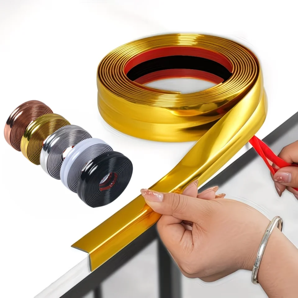 1PC 2/5m Self-adhesive mirror sticker Desk Furniture Edge Guard Strip Wall Internal External Corner Protector living room Decora