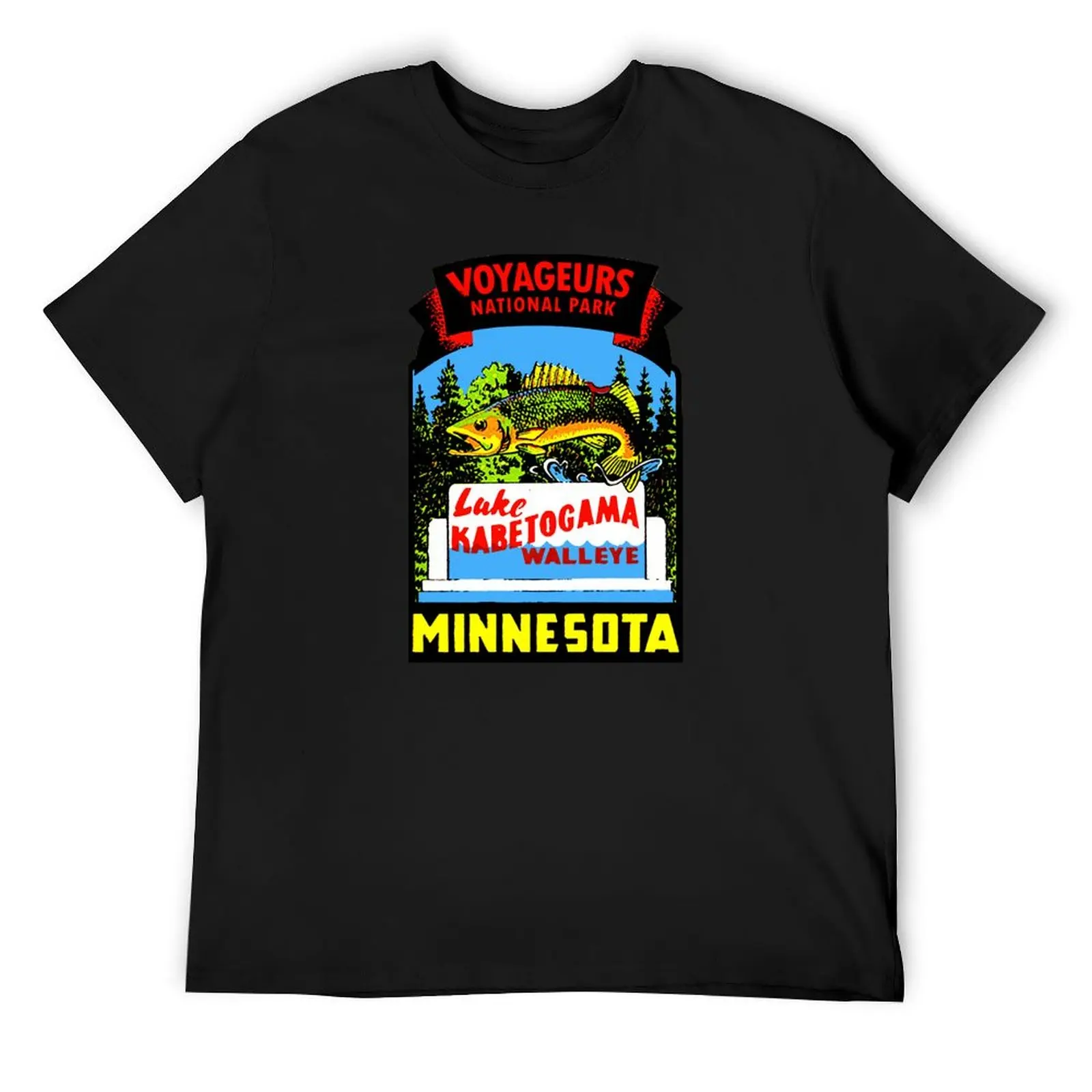 Voyageurs National Park Lake Kabetogama Vintage Travel Decal T-Shirt oversized animal prinfor boys mens white t shirts