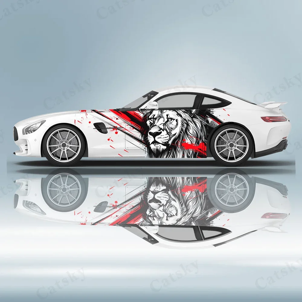 

Lion Watercolor Line Sticker Car Sticker Full Body Decal Decoration Covering Scratches Protect Car Sticker Waterproof Car Vinyl