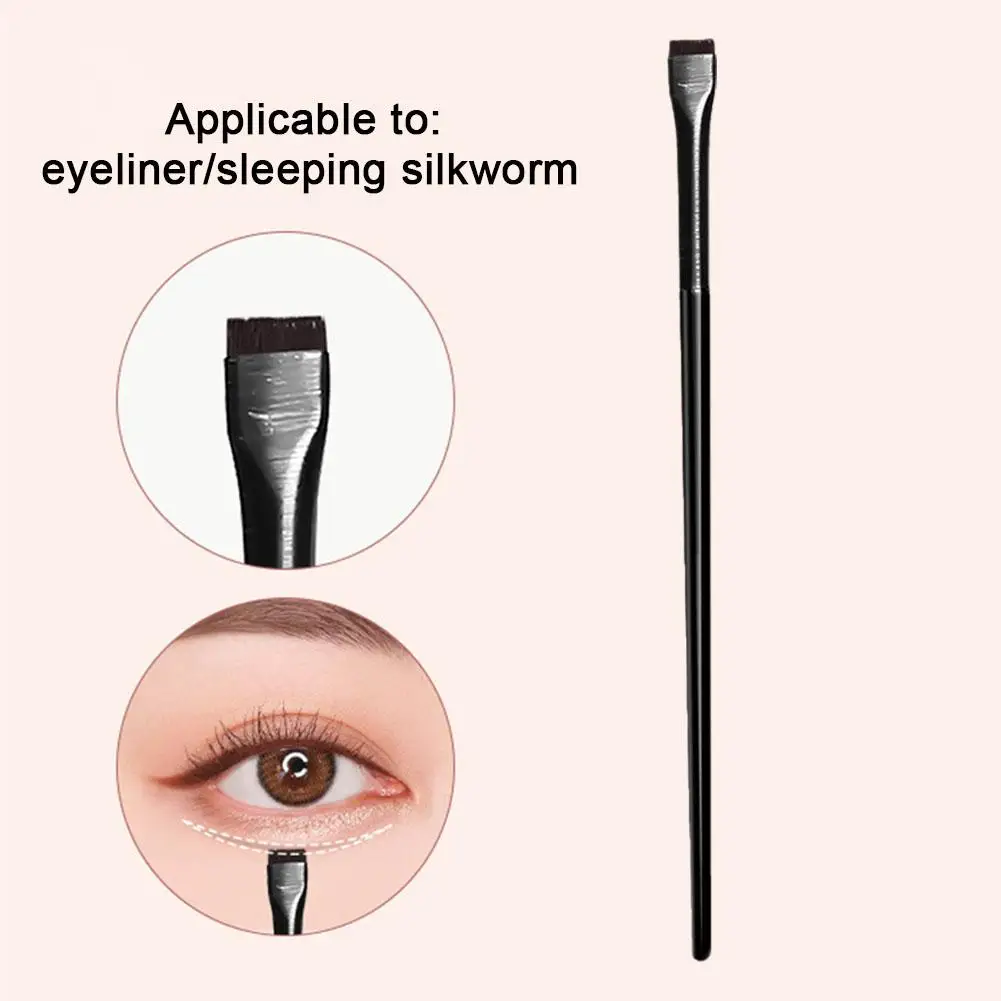 Nest Silkworm Brush Fine Oblique Head Eyebrow Brush Eyeliner Pen Portable Makeup Brush Factory Straight Hair