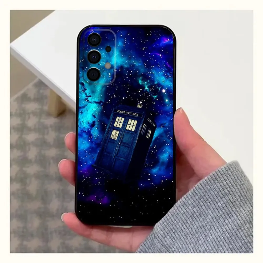 W-WhoES TV Logo Phone Case For Samsung Galaxy A20,A21s,A22,A31,A32,A52,A53,A72,73,A80,A91 D-DoctorS Soft Black Cover