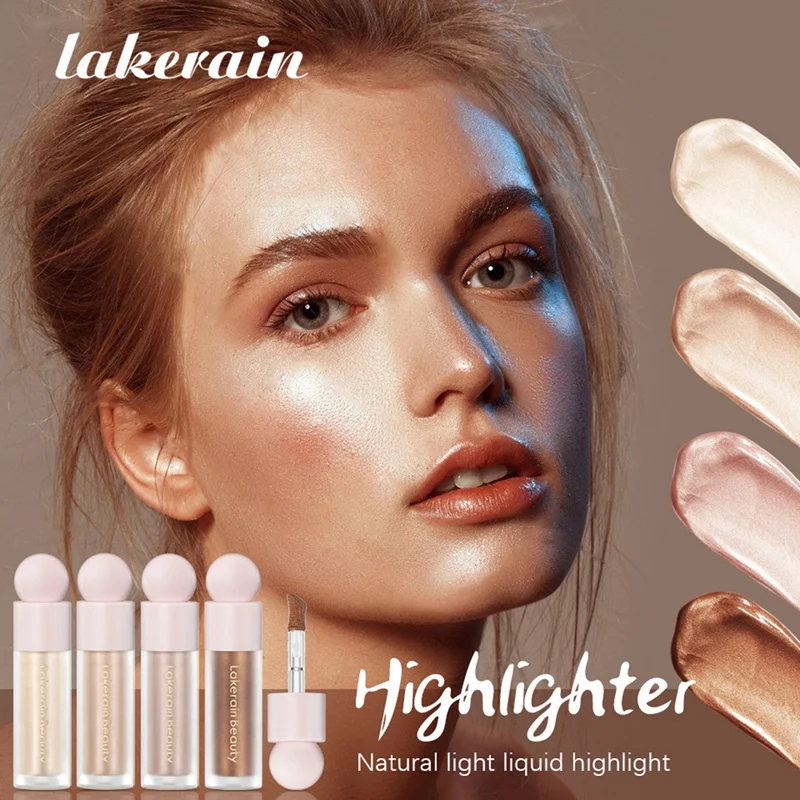 Lakerain-Professional Face líquido Highlighter, Shimmer, Multifarous, caneta cosmética, Blush, maquiagem corporal, cosméticos