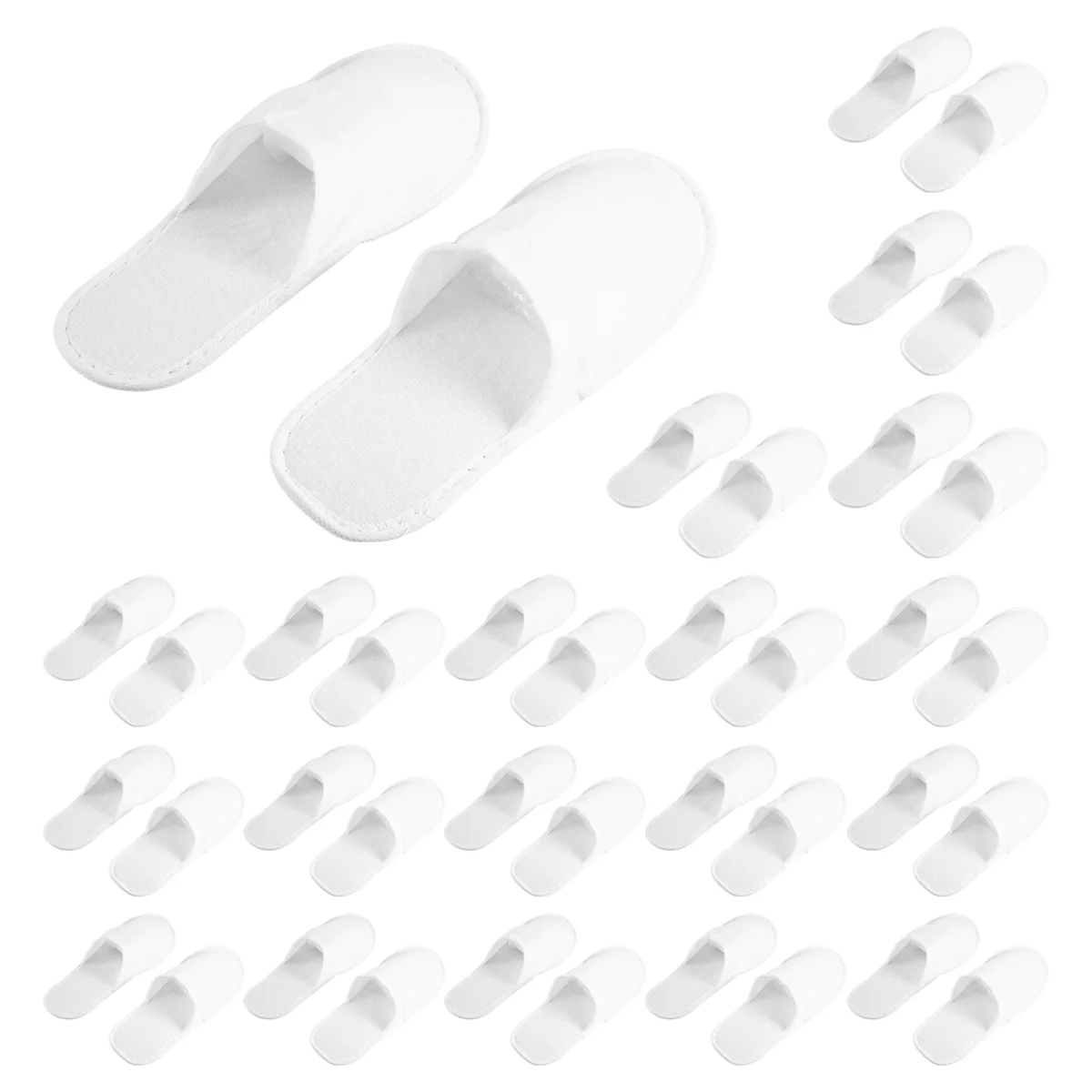 20 Pairs Closed Toe Disposable Slippers Women Men Ultra-Thin Brushed Plush Non-Slip Disposable Slippers for Hotel Home