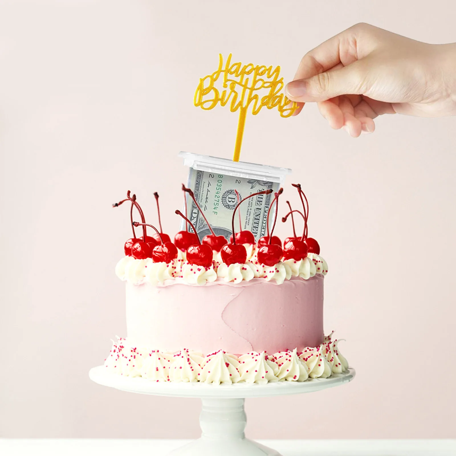 

4Pcs Money Pull Box Cake Cash Dispenser Unique Design Birthday Party Decoration Gift Birthday Money Pull Box Party Cake Decor