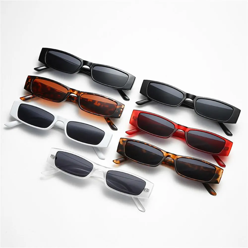 1PC Fashion Retro Small Frame Sun Glasses Small Rectangle Sunglasses Vintage Square Narrow Sunglasses Trending Eyewear UV400